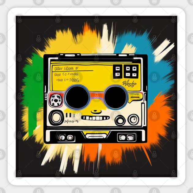 80s Retro 8-Track Vintage Music Sticker by musicgeniusart